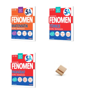 Fenomen 5. Sınıf Maarif 5A Serisi Matematik Türkçe ve Paragraf 3lü Set Soru Bankası + Telefon Standı