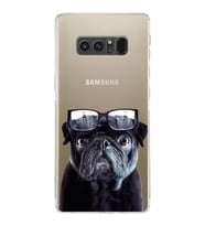 PrintiFy Samsung Galaxy Note 8 ile Uyumlu Köpek 3 Kamera Korumalı Şeffaf Kılıf