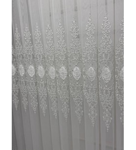 NİVEMESHOME BELYA APLİK4 1/2,5 PİLELİ BAMBU TÜL PERDE
