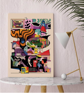 BK Gift Modern Soyut Tasarımlı Kanvas Tablo-11