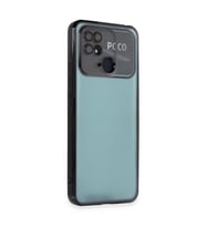 Xiaomi Redmi 10c Kılıf Kamera Korumalı Lensli Silikon - Siyah