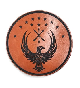 ADİGE - ÇERKES  Deri PEÇ- Arma - Patch (Taba)