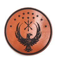 ADİGE - ÇERKES  Deri PEÇ- Arma - Patch (Taba)