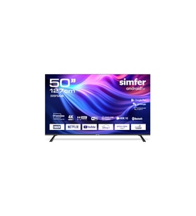 Simfer 50SFSA6B 50" 127 Ekran Uydu Alıcılı 4K Ultra HD Android