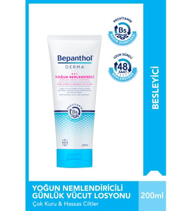 Bepanthol Derma Yoğun Nemlendirici Vücut Losyonu 200 ml – Kuru ve Hassas Ciltler için Derinlemesine Bakım