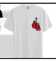 Boxing Spirit - %100 Pamuklu Kadın Beyaz Tişört - Premium Quality (Siyah - Beyaz)