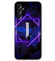 Galaxy A05s Kılıf HD Desen Baskılı Kılıf - Dark Neon Yaprak I Harfi