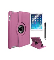 Apple iPad 2 3 4 Uyumlu Zore Dönebilen Standlı Kılıf (Açık Pembe)