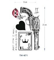 TH-471 ORTA BOY TABANCA DESEN GEÇİCİ DÖVME-TATTO