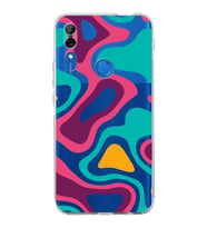 PrintiFy Huawei P Smart Z Uyumlu Kamera Korumalı Renkli Desen Tasarımlı Şeffaf Silikon Kılıf
