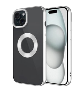 Apple iPhone 15 Plus Kılıf Tek Kamera Çerçeveli Logo Gösteren Zore Omega Kapak