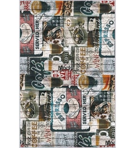 Eliana Home Baskılı, Yıkanabilir Kaymaz Taban Mutfak Halısı LNA2004 100x150 cm (Siyah)