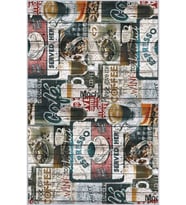 Eliana Home Baskılı, Yıkanabilir Kaymaz Taban Mutfak Halısı LNA2004 100x150 cm (Siyah)