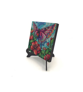 Kelebek Baskılı MDF Masaüstlük 10X10