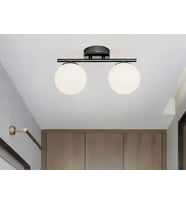 Rsylight Metal Modern Opal Camlı Tavan Plofyoner 2 Li Tavan Avize
