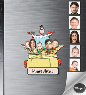 Kişiye Özel Aile Ahşap Magnet 23
