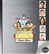 Kişiye Özel Aile Ahşap Magnet 23