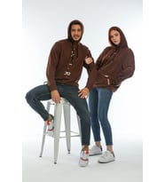 Süperlife Kadın Kapüşonlu Oversize Brooklyn Baskılı İnce Sweatshirt SPR22SWK161 (Antrasit)