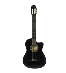 Valencia VC104TCVTBK Elektro Klasik Gitar 4/4 (Siyah)  Ekolayzırlı - Sap Çelikli - Sahneye Hazır