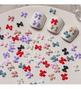 Charm Fiyonk Mavi 10'lu – 3D Nail Art Metal Süsü