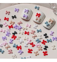 Charm Fiyonk Mavi 10'lu – 3D Nail Art Metal Süsü