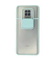 Redmi Note 9 Pro Kılıf Palm Buzlu Kamera Sürgülü Silikon - Turkuaz