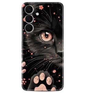 Samsung Galaxy S25 FE Kılıf Boutique Baskılı Resimli Kara Kedi Pcode -085