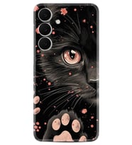 Samsung Galaxy S25 FE Kılıf Boutique Baskılı Resimli Kara Kedi Pcode -085