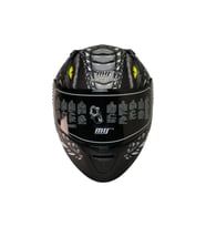 Motosiklet Kaskı Ecer 22.R06 Sertifikalı Double Vizör Full Face Kask Draglax Grey
