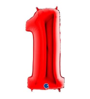 1 Yaş Kırmızı Folyo Balon 100x35cm