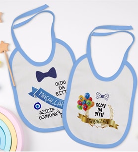 BK Kids Sünnet Tasarımlı 2’li Mavi Mama Önlüğü-2