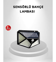 100 LED Güneş Enerjili Bahçe Lambası - PIR Sensörlü, IP65 Su Geçirmez Dış Mekan Aydınlatma