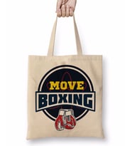 Move Boxing Logo Grande Cinza Bez Çanta Uzun Saplı