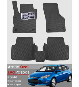 FORD-FOCUS 3 HATCHBACK (2011-2014) Uyumlu EVA Paspas Tam Set–Araca Özel,Su Geçirmez