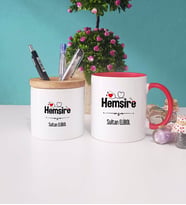Hemşire Kupa Bardak Kırmızı ve Kalemlik