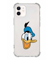 Apple iPhone 12 Mini Uyumlu Köşe Korumalı Antişok  Kapak Donald Duck Tasarımlı Şeffaf  Kılıf