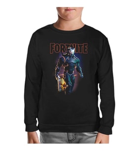 Fortnite - Firegun Siyah Çocuk Sweatshirt