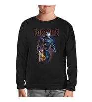 Fortnite - Firegun Siyah Çocuk Sweatshirt
