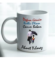Babalara Özel İsim Baskılı Kupa Bardak No:012