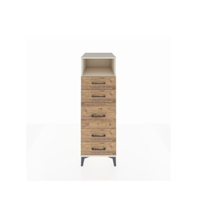 Kronos Dolap Tek Raflı 5 Çekmeceli 44x59x134 Aytaşı-Çam