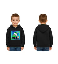 Unisex  Baskılı brawl stars Çocuk Swaetshirt Kapüşonlu 3 İplik Şardonlu (Siyah)