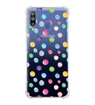 PrintiFy Samsung Galaxy M30 Uyumlu Water Color 6 Baskılı Şeffaf Köşe Korumalı Antişok Kılıf