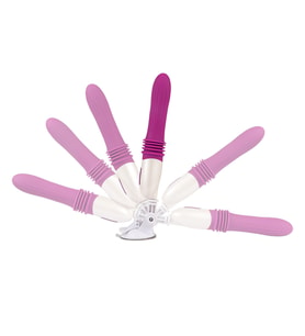 Hızlı Express Usb Şarjlı Silikon Otomatik Makinesi Vantuzlu Vibratör Dildo Penis