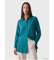 LCWAIKIKI Classic Yeşil Modal Karışımlı Oversize Kadın Gömlek Tunik