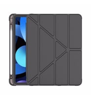 Samsung Galaxy Tab S7 FE LTE T730 T735 T737 Kılıf Kalem Bölmeli Trifolding Case (Siyah)