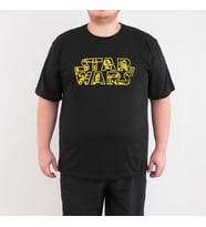 Bant Giyim - Star Wars 4XL Büyük Beden Erkek Tişört (Siyah - Beyaz)