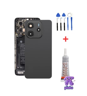 Redmi Note 14 4G Arka Kapak Pil Batarya Kapağı Kamera Lensli 24117RN76G Uyumlu + Tamir Kiti
