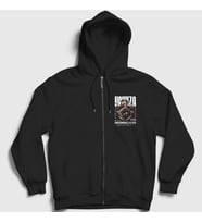 Presmono Unisex Siyah Yakuza Tattoo Dragon Japan Japonya Fermuarlı Kapüşonlu Sweatshirt 473178tt