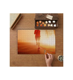 Spor Yapan Kadın Tasarımı 240 parça Ahşap Puzzle Ahşap Kutuda MP00528