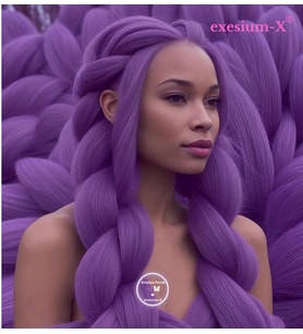 X-Pression Afrika Örgüsü ve Rasta İçin Sentetik saç  165GR-PURPLE3-1